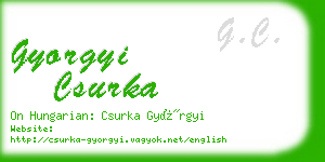 gyorgyi csurka business card